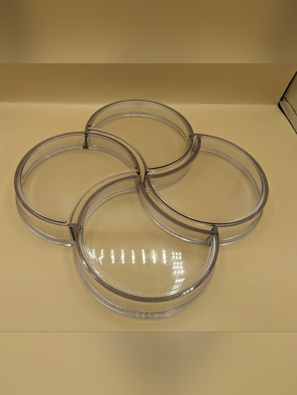 Vintage MCM Dansk Designs Snack Tray Gunnar Cyren Clear Mid Century Modern